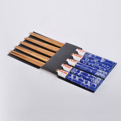 日式和风图案竹木筷子家用筷工艺礼品筷子防滑拉钩筷（5双/套）GP002