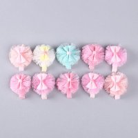 创意时尚童趣布艺小花造型小发夹边夹 CDJC003
