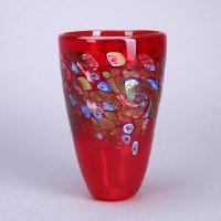 现代家居琉璃装饰品摆件 创意1004-20红色琉璃花瓶摆件 家居工艺家庭装饰琉璃摆件 XSJ28