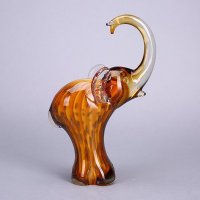现代家居琉璃装饰品摆件 创意茶金星弯象琉璃装饰摆件 家居工艺家庭装饰琉璃摆件 XSJ38