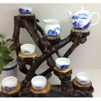8头山水壶（A）手绘青花瓷茶具套组