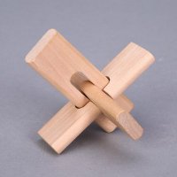 三通木制益智玩具解锁孔明锁鲁班锁 成人休闲儿童益智玩具 AOE03