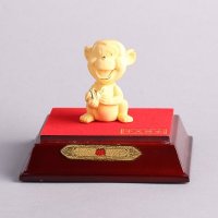 卡通生肖猴摆件 金色风水装饰摆件 送礼办公室镇宅家居装饰摆件JYG05