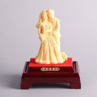 中永结同心家居摆件 金色里紫铜外镕金风水装饰摆件 送礼办公室镇宅家居装饰摆件 JYG43