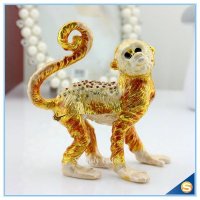 高档生肖动物系列 金属猴子首饰盒 创意猴子饰品盒 梳妆台珠宝盒 送礼佳品 礼品