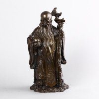 寿星公家居摆件 铜色复古纯铜风水装饰摆件 送礼办公室镇宅家居装饰摆件 JYG109