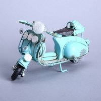 摩托车模型摆件 手工铁皮复古工艺摆件创意居装饰品 （含木架费）DMDD038