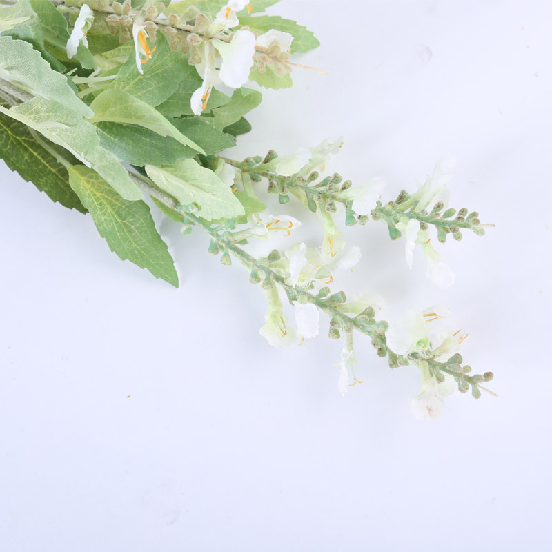 仿真花 白花短鼠尾草装饰花 样板房办公室家居客厅茶几摆放装饰花 NF193