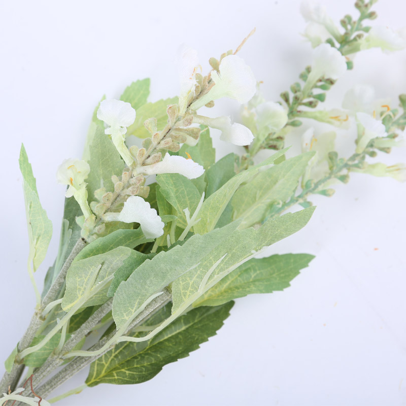 仿真花 白花短鼠尾草装饰花 样板房办公室家居客厅茶几摆放装饰花 NF192