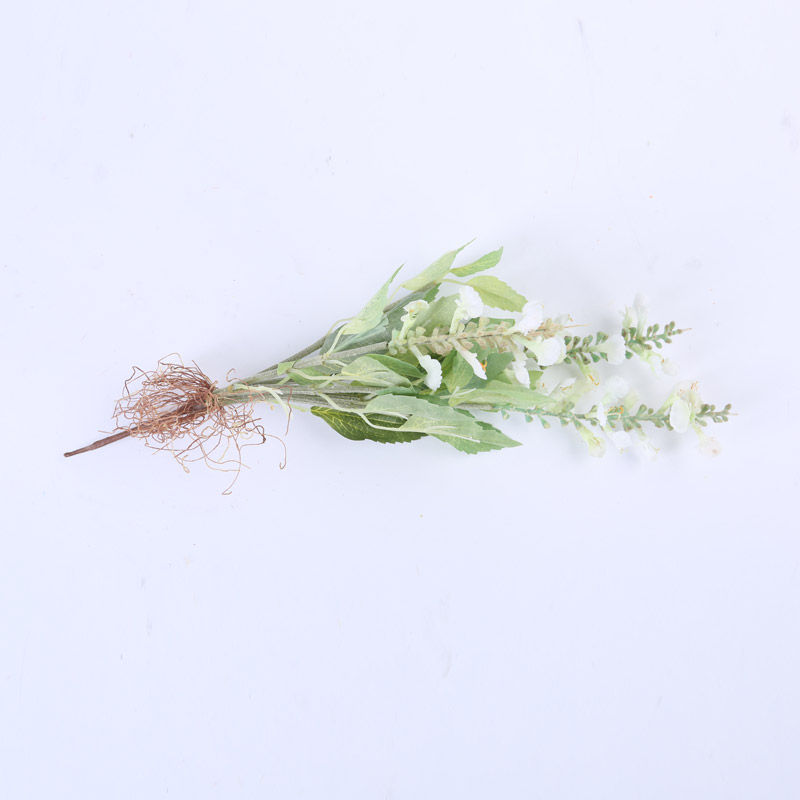 仿真花 白花短鼠尾草装饰花 样板房办公室家居客厅茶几摆放装饰花 NF194