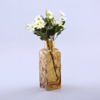 简约茶色玻璃花瓶花器家居玻璃装饰工艺品YL01
