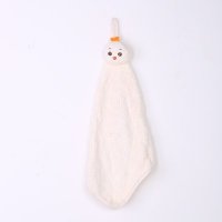 白色可爱小猴子卡通小方巾 ZN219