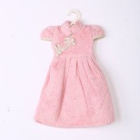 粉色可爱公主裙小衣服擦手巾 ZN244