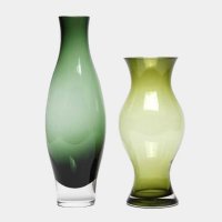 欧式新款明绿玻璃花瓶摆件 创意高档酒店办公室摆设品插花6015-CG