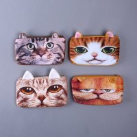 宠物猫毛绒宠物长方形小钱袋 可爱零钱袋可爱毛绒袋 LS24