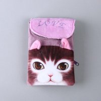 创意宠物毛绒宠物手机袋零钱包 可爱零钱袋可爱毛绒袋 LS51
