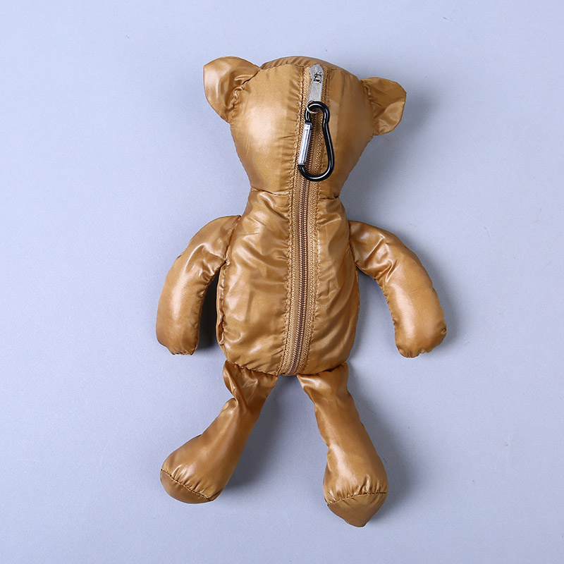 小熊收藏式环保袋 时尚简约纯色便携环保袋可爱公仔包包 GY622