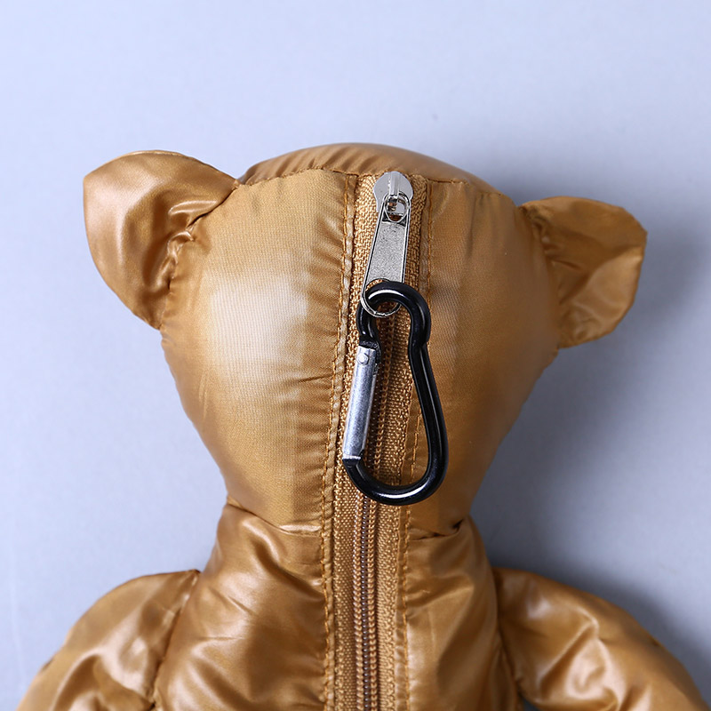 小熊收藏式环保袋 时尚简约纯色便携环保袋可爱公仔包包 GY625