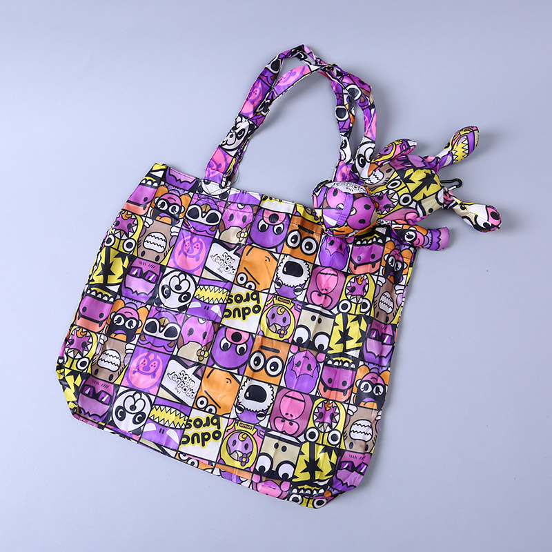 小熊收藏式环保袋 时尚创意花纹便携环保袋可爱公仔包包 GY784