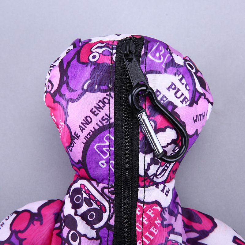 小熊收藏式环保袋 时尚创意花纹便携环保袋可爱公仔包包 GY335