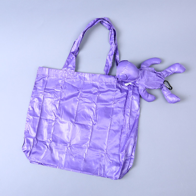 小熊收藏式环保袋 时尚简约纯色便携环保袋可爱公仔包包 GY604