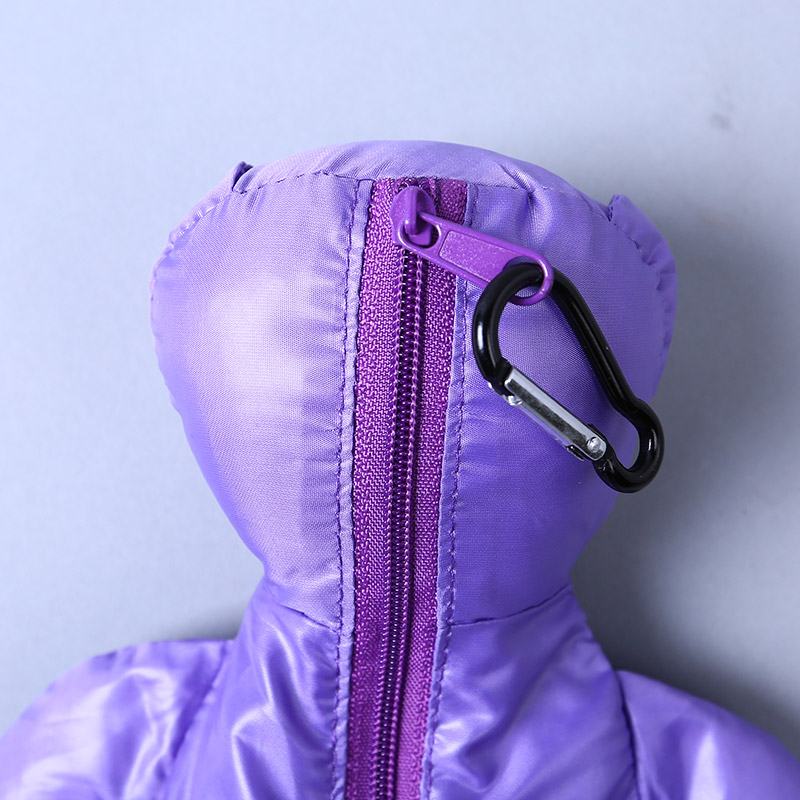 小熊收藏式环保袋 时尚简约纯色便携环保袋可爱公仔包包 GY605