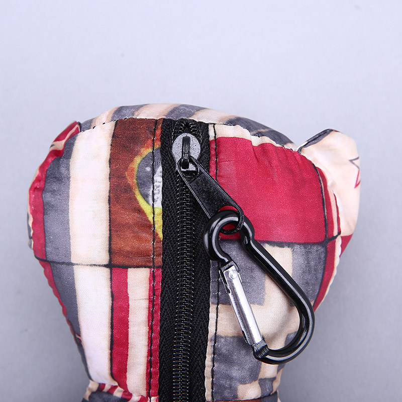 小熊收藏式环保袋 时尚创意花纹便携环保袋可爱公仔包包 GY254