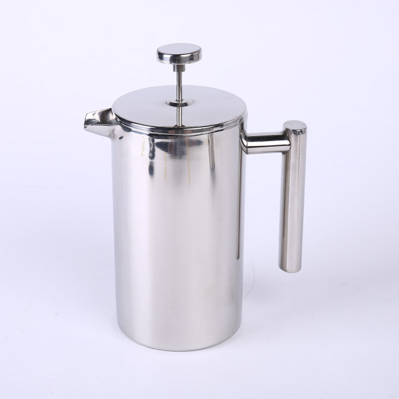双层不锈钢咖啡壶 家用法压壶冲茶器 滤压过滤壶欧式咖啡器具 ZS201