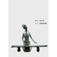 中式艺术铜雕抽象美女吹拉弹唱2摆件铜像摆件家居装饰