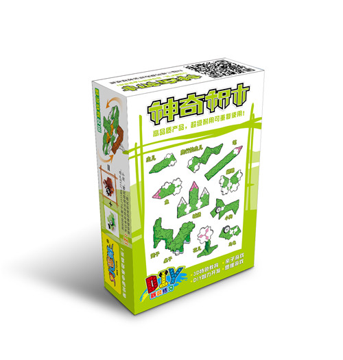 儿童益智神奇3D塑料拼装积木玩具青蛙彩盒装1