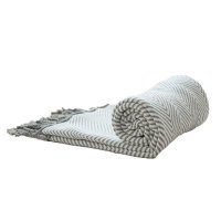 全棉针织流苏毯