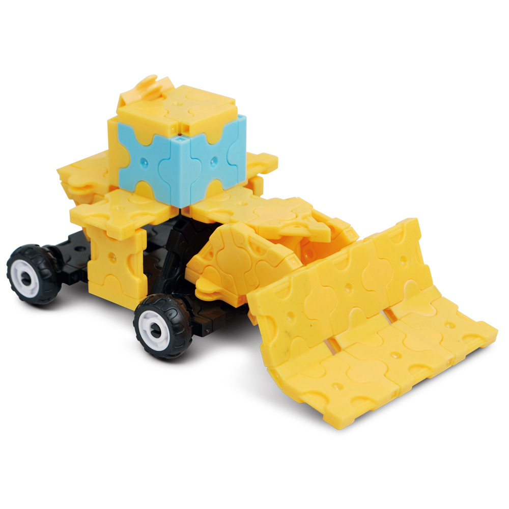 小蜜蜂 神奇积木 工程车总动员套装 益智拼插 3D积木 玩具礼品4