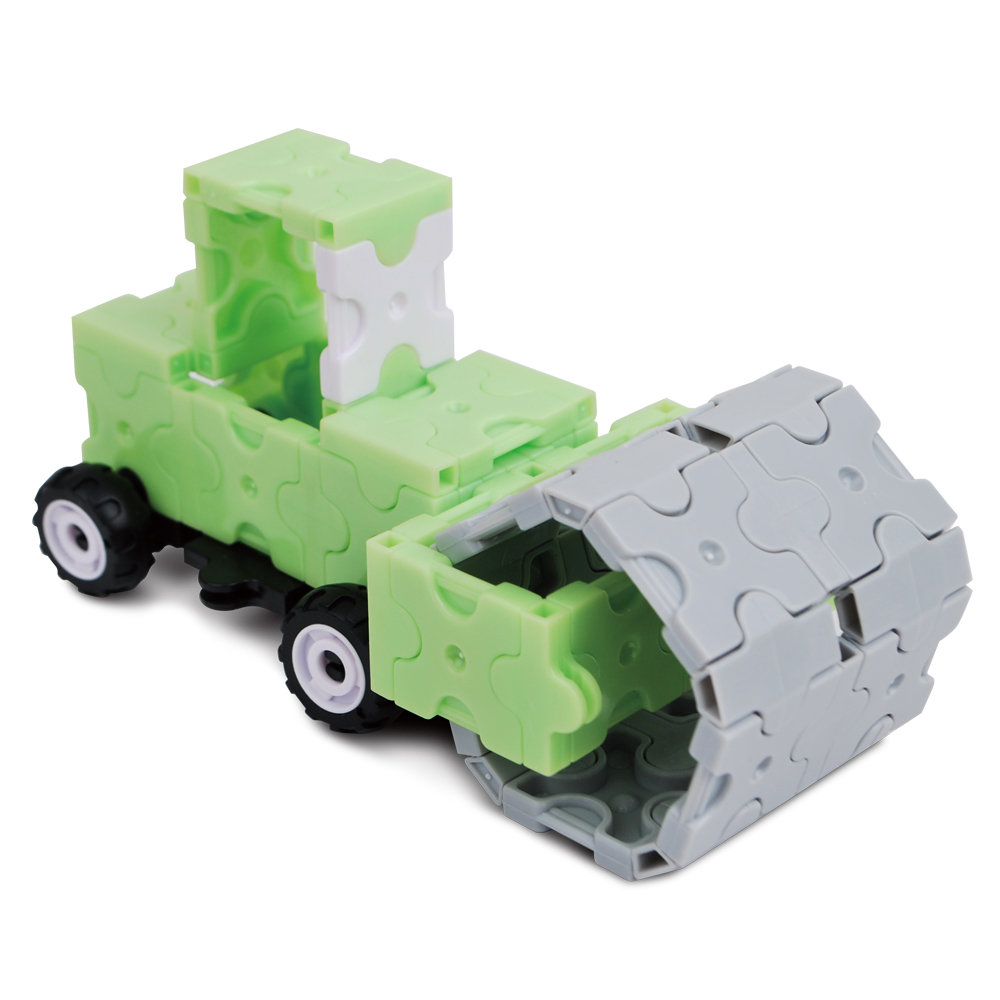 小蜜蜂 神奇积木 工程车总动员套装 益智拼插 3D积木 玩具礼品6