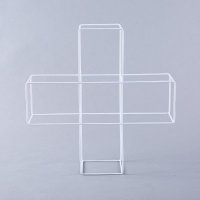 简约创意装饰摆件 白色铁艺立方体摆件家居摆设装饰品摆件 SS060
