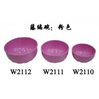 美耐皿韩式餐具糖果色藤编碗