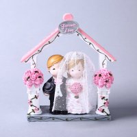 西式婚庆房子树脂摆件情侣婚庆礼物D323
