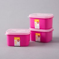 方形饭盒E-1071/3C(红）