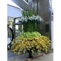 满庭芳花艺  落地花艺  商场酒店仿真花装饰  MTF-LD160103