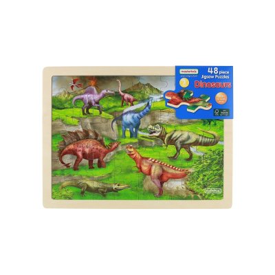 贝思德 恐龙世界48片木块拼图