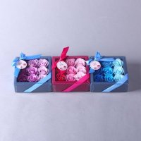 正方盒装9朵玫瑰情人节礼物表白示爱纪念日礼物