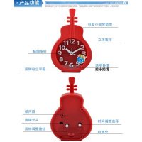 吉他造型时钟，吉他闹钟 电子琴钟 金时达卡通闹钟
