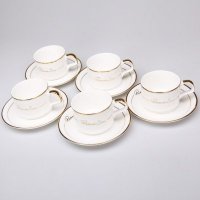 欧式陶瓷咖啡杯套装高档金边创意10件套陶瓷咖啡杯碟0044A