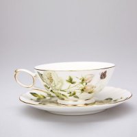 YM 欧式骨瓷咖啡杯套装 创意陶瓷 咖啡杯碟 英式红茶杯 欧式咖啡杯对杯 （2杯2碟）YM-618