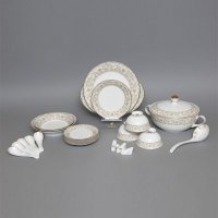 高档32头藤缠恋骨瓷餐具套装 厨房餐厅时尚餐具 高档餐具盘 碗碟套装 结婚送礼10001378