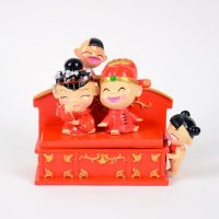 小对官帽首饰盒新婚礼品甜蜜送礼家居摆件F590