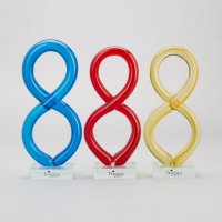 中式8字形抽象创意琉璃桌面装饰摆件X8ZX