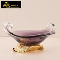 鑫荣欧式水果盘现代客厅创意小果盘玻璃糖果盘餐桌干果盘摆件