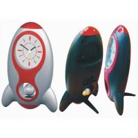 现代创意火箭造型卧室装饰台钟时钟