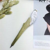 白猫头鹰 木制动物笔木雕笔