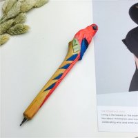 红头鹦鹉 木制动物笔木雕笔
